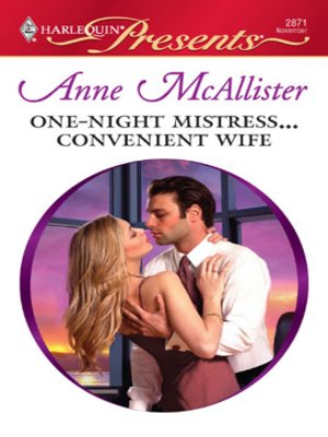 cover image of One-Night Mistress...Convenient Wife